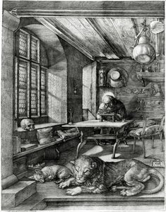 Aziz Jerome Çalışmasında, 1514 by Albrecht Dürer
